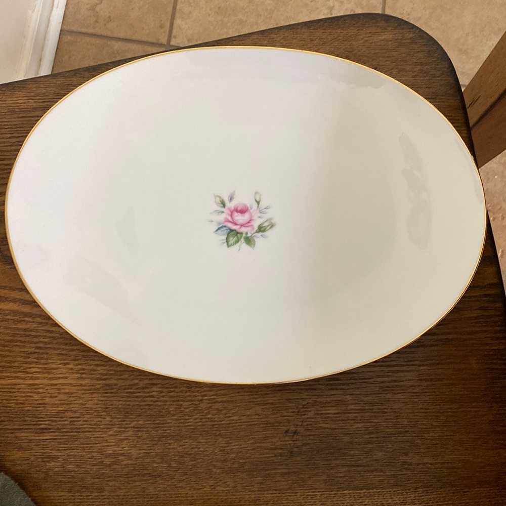 Style House Fine China Platter Miniver Rose Platter